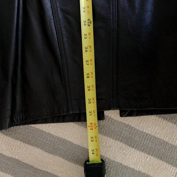 vintage (avanti) 1980’s - 100% genuine leather black midi skirt - Picture 8 of 8